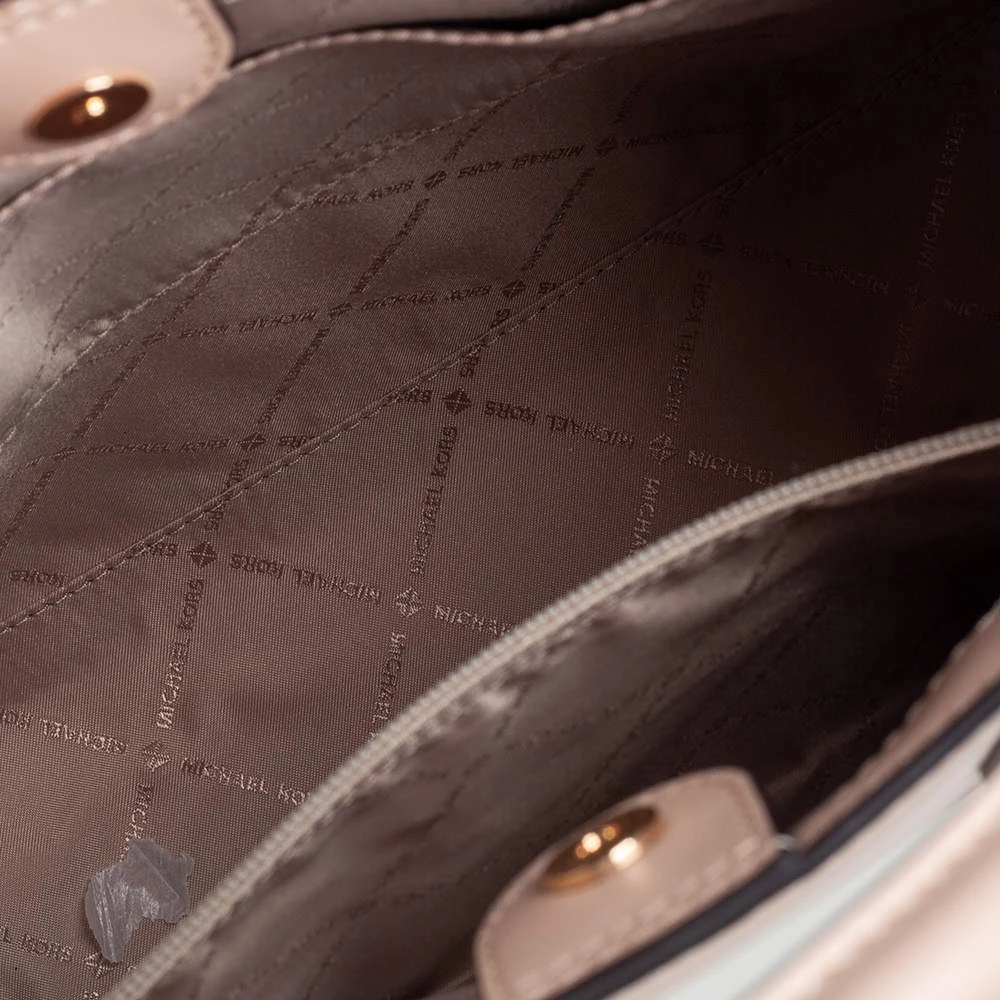 Michael Kors Two Tone Beige Croc Embossed And Leather NS Mercer Shopper Tote For Women - Image 7