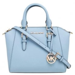 Michael Kors Blue Leather Medium Ciara Satchel For Women