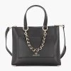 Michael Kors Black Leather Cece Small Chain Tote For Women