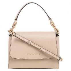 Michael Kors Beige Leather Sofia Top Handle Bag For Women