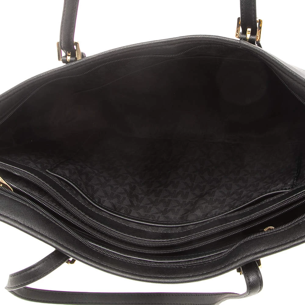 MICHAEL Michael Kors Black Leather Large Jet Set Tote For Women - Image 7