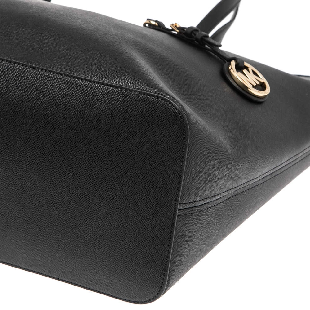 MICHAEL Michael Kors Black Leather Large Jet Set Tote For Women - Image 12