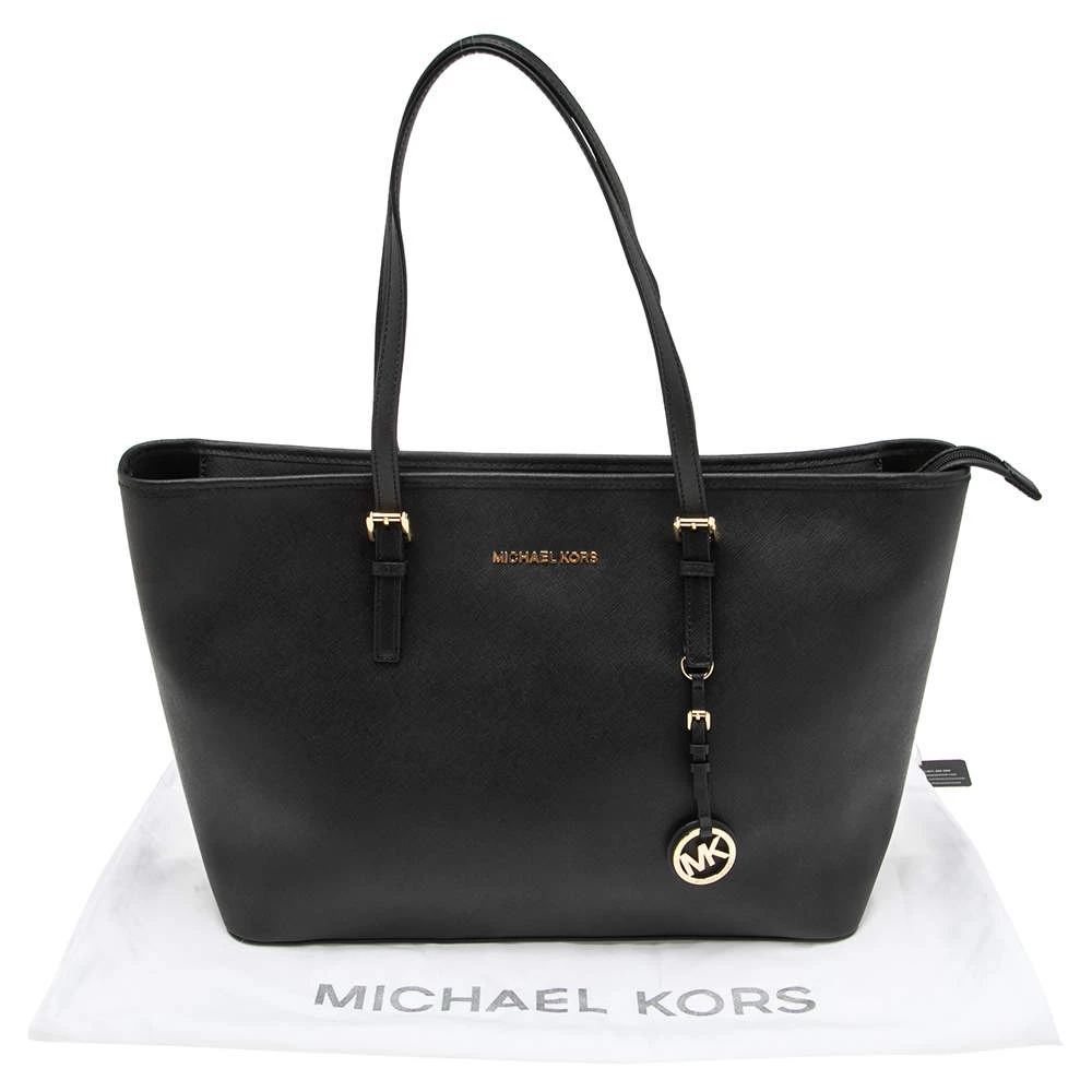 MICHAEL Michael Kors Black Leather Large Jet Set Tote For Women - Image 9
