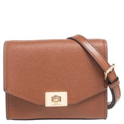 Michael Kors Brown Leather XS Cassie Crossbody Bag For Women