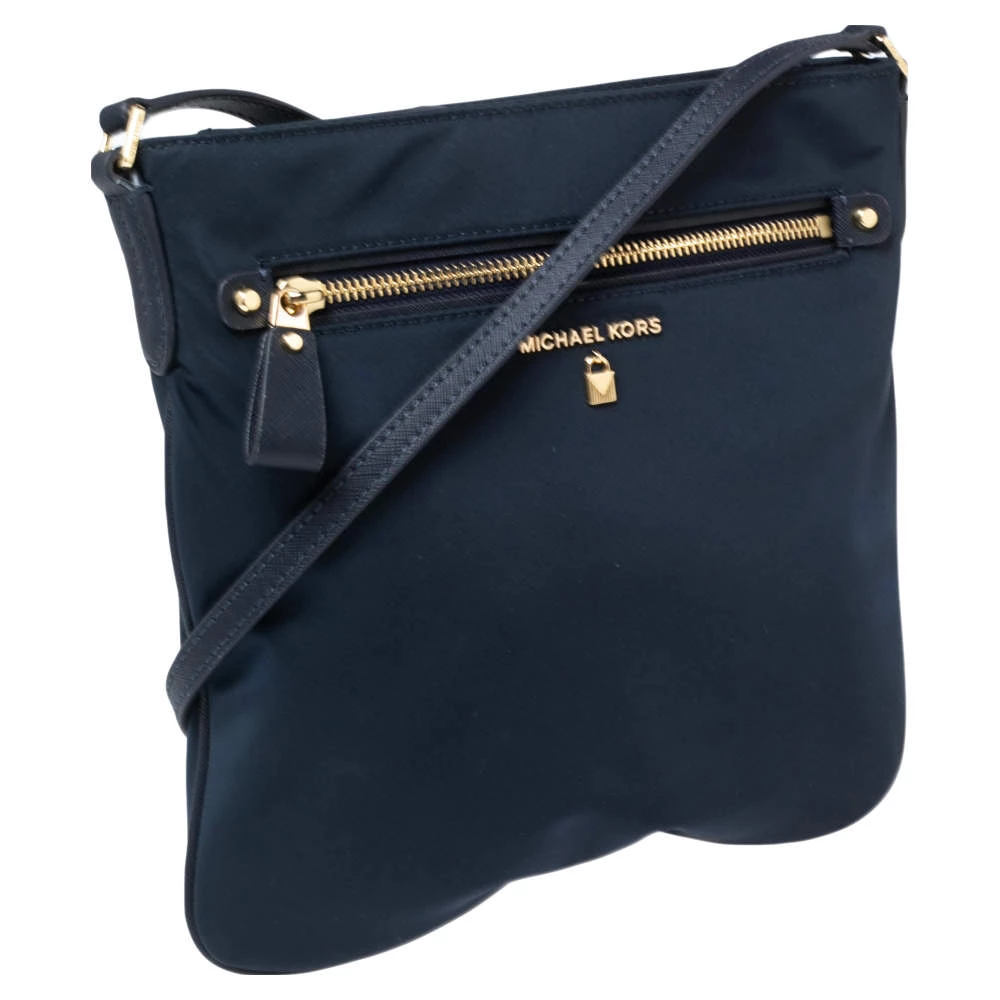Michael Kors Navy Blue Nylon Large Kelsey Messenger Bag For Women - Image 3