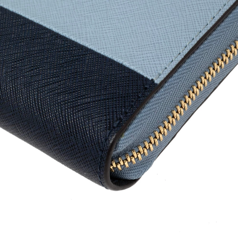 Michael Kors Two-Tone Leather Zip Around Wristlet Wallet For Women - Image 10