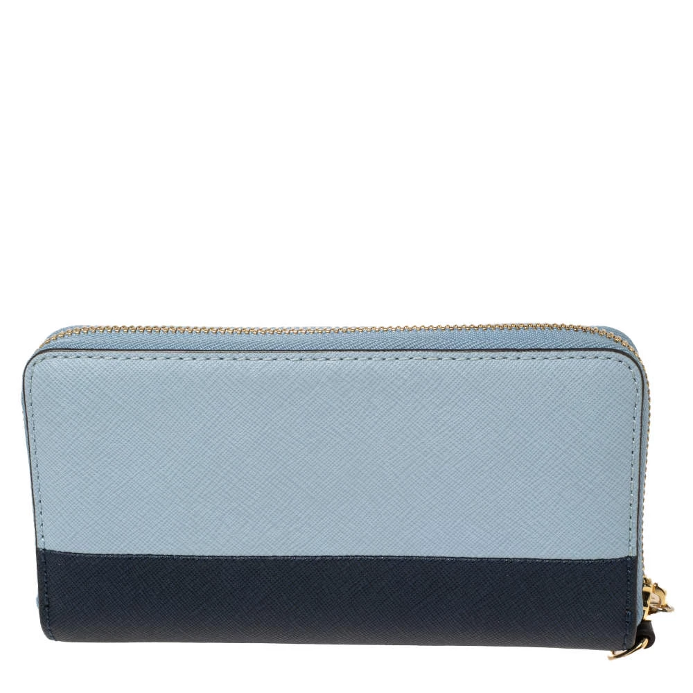 Michael Kors Two-Tone Leather Zip Around Wristlet Wallet For Women - Image 4