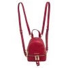 Michael Kors Red Grained Leather Mini Rhea Backpack For Women