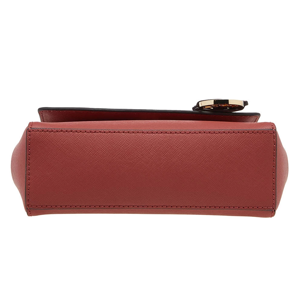 Michael Kors Red Leather Extra Small Ava Crossbody Bag For Women - Image 6