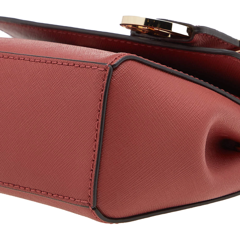 Michael Kors Red Leather Extra Small Ava Crossbody Bag For Women - Image 11