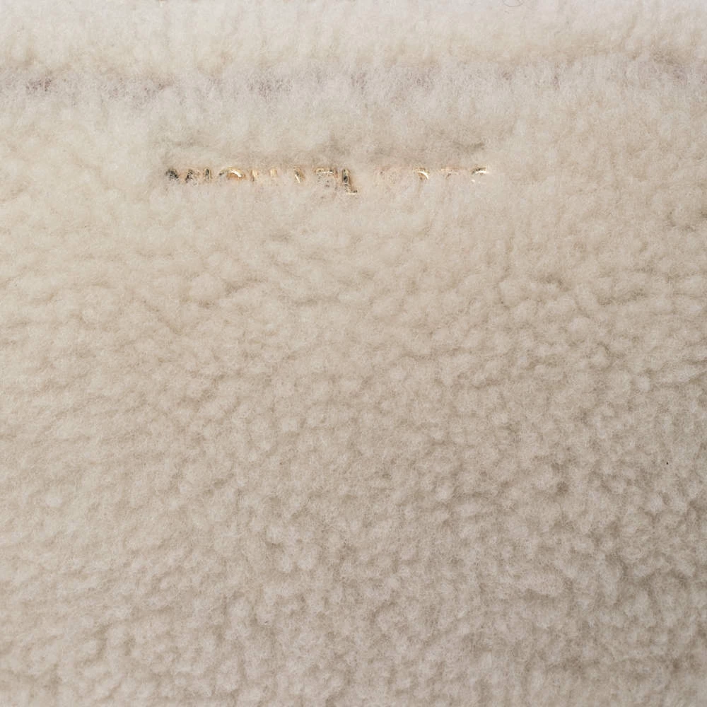 Michael Kors Off White/Brown Shearling And Leather Camera Crossbody Bag For Women - Image 5