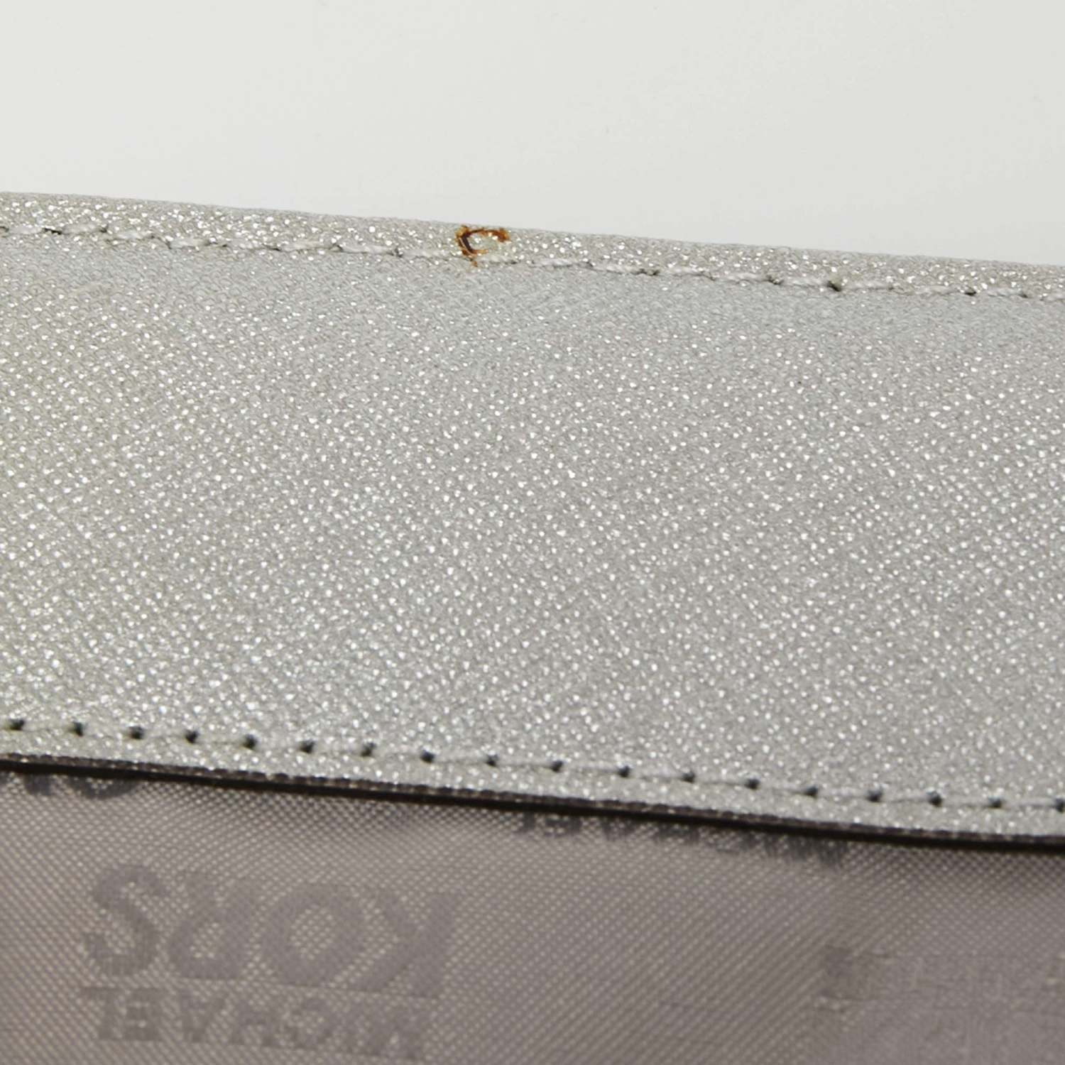 Michael Kors Silver Leather Small Ava Crystals Embellished Top Handle Bag For Women - Image 6