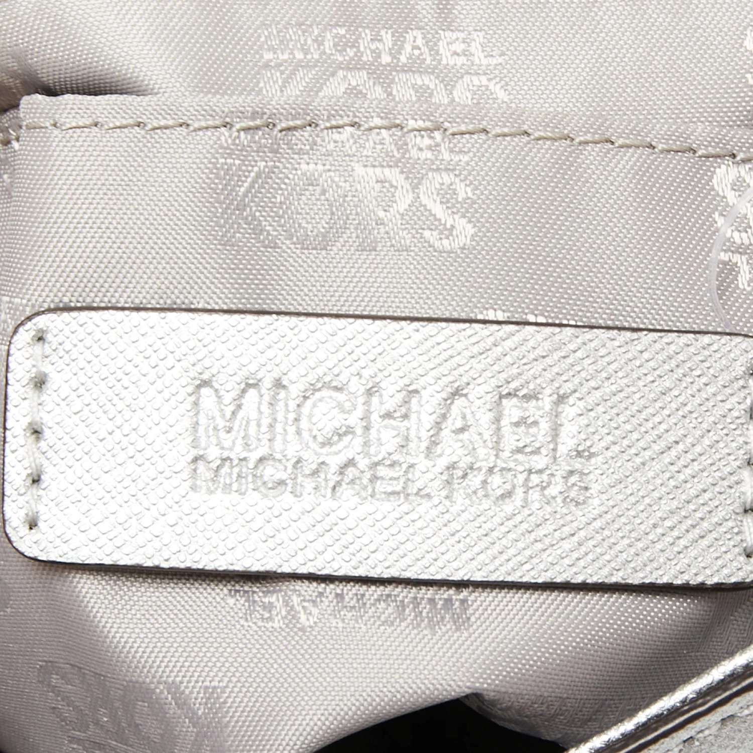 Michael Kors Silver Leather Small Ava Crystals Embellished Top Handle Bag For Women - Image 9