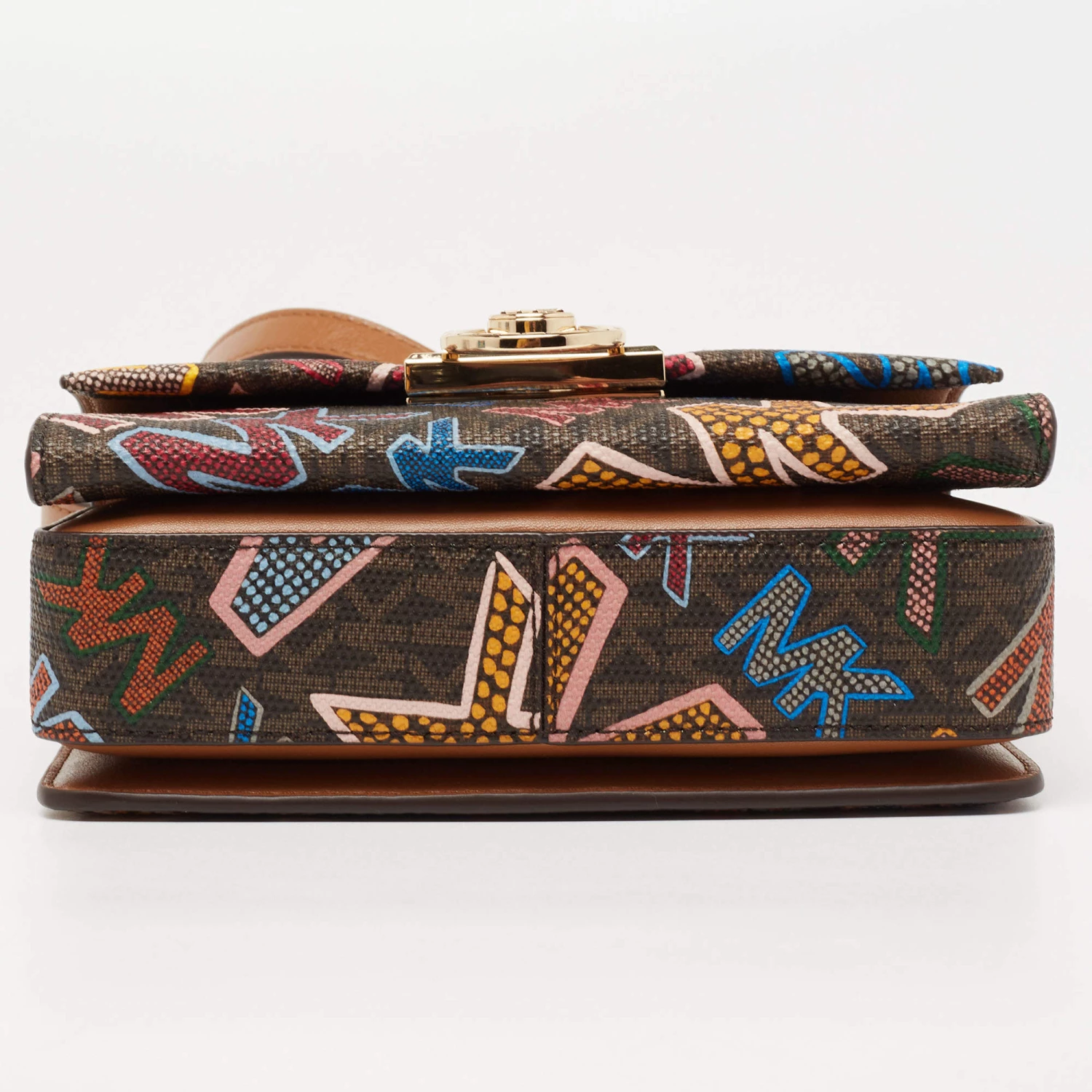 Michael Kors Multicolor Grafitti Print Coated Canvas And Leather Crossbody Bag For Women - Image 6