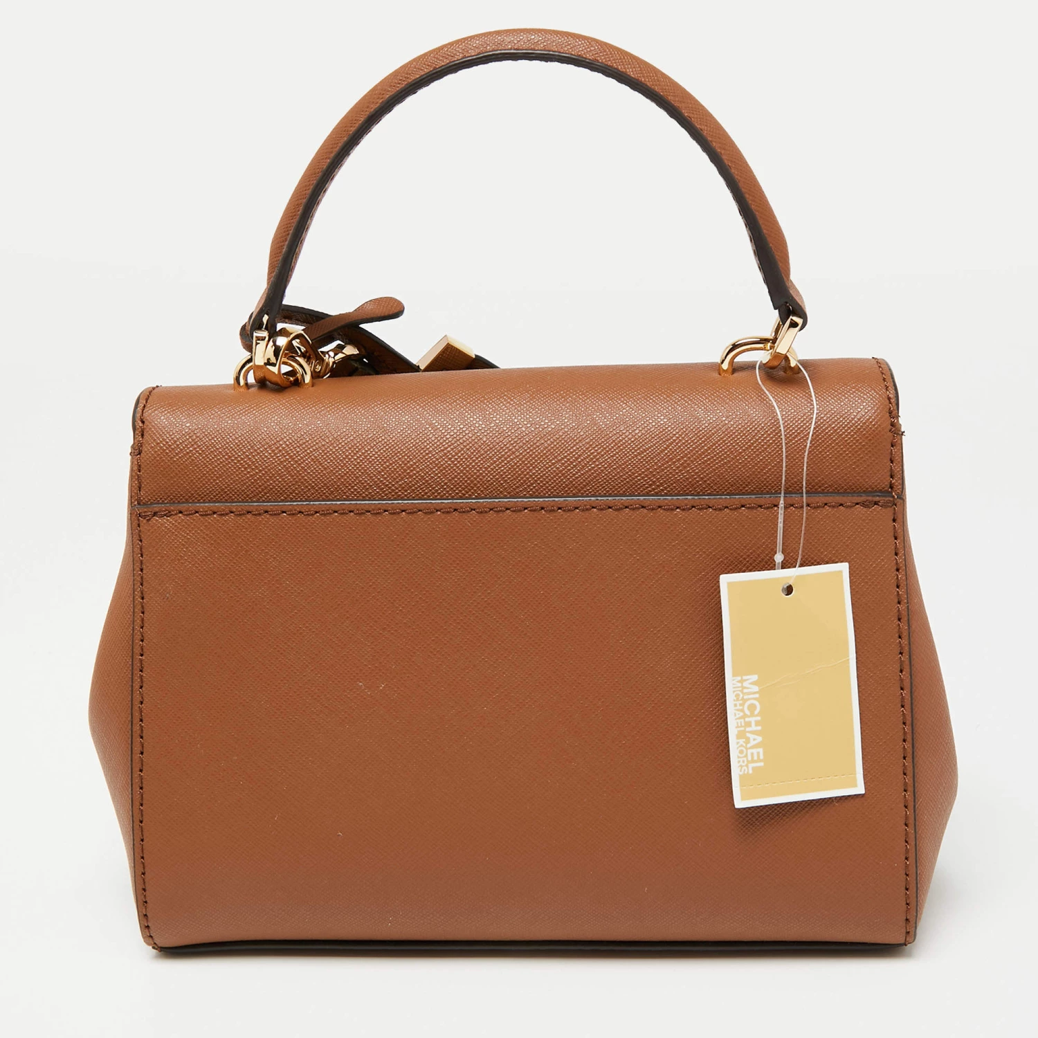 Michael Kors Tan Leather Extra Small Ava Crossbody Bag For Women - Image 4