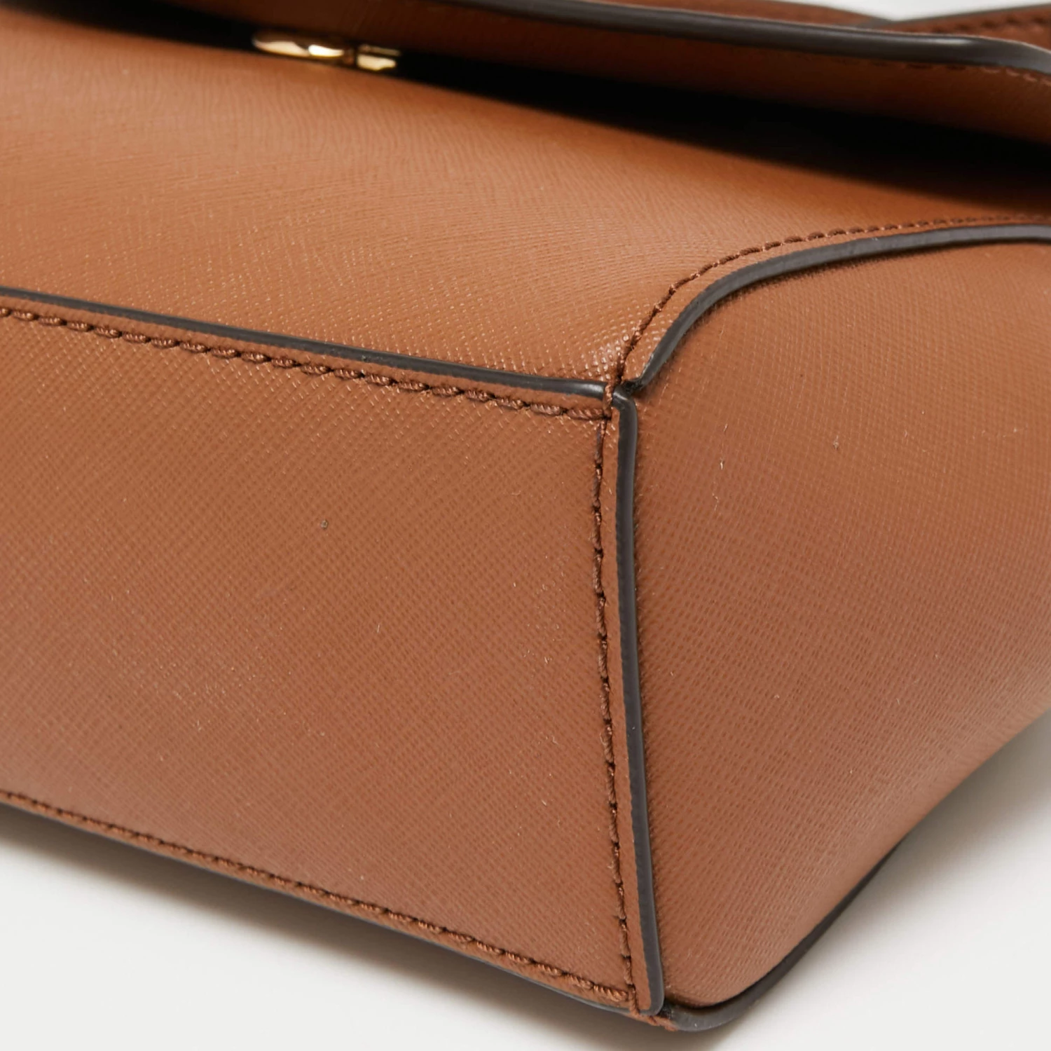 Michael Kors Tan Leather Extra Small Ava Crossbody Bag For Women - Image 10