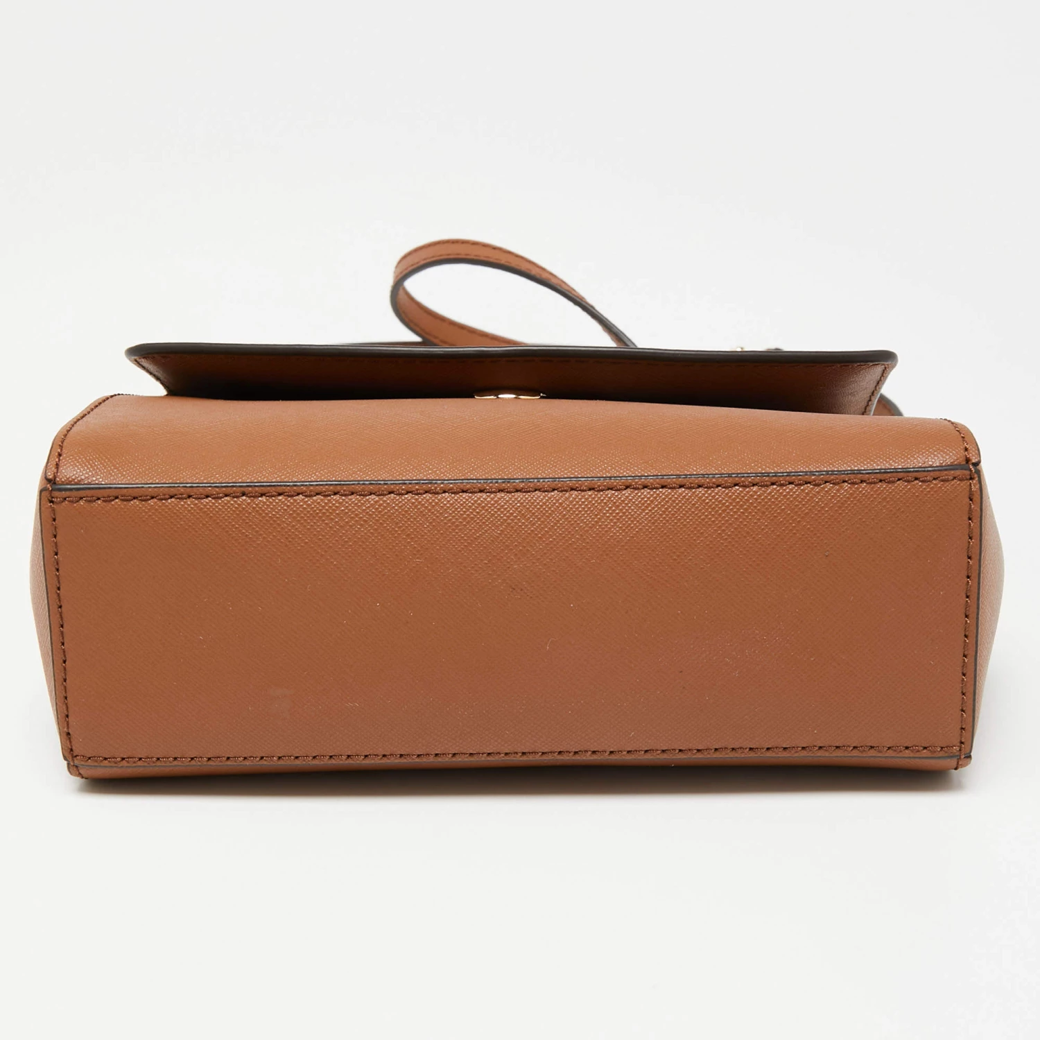 Michael Kors Tan Leather Extra Small Ava Crossbody Bag For Women - Image 6