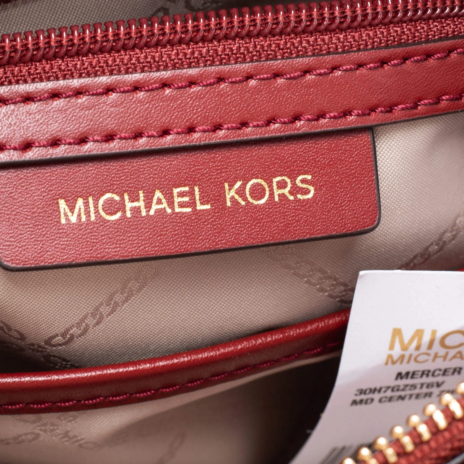 Michael Kors Brown Signature Coated Canvas And Leather Mercer Gallery Satchel For Women - Image 11