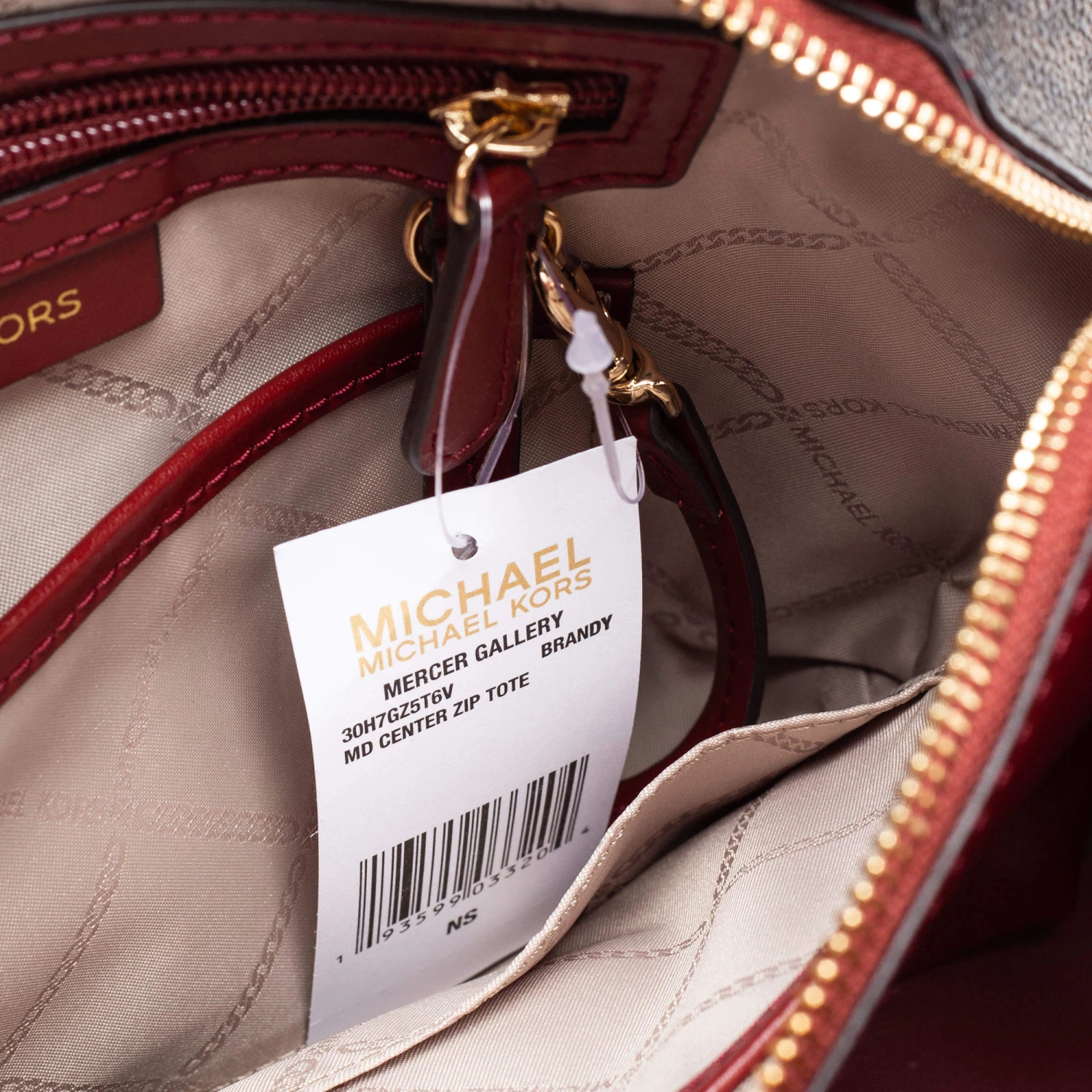 Michael Kors Brown Signature Coated Canvas And Leather Mercer Gallery Satchel For Women - Image 8