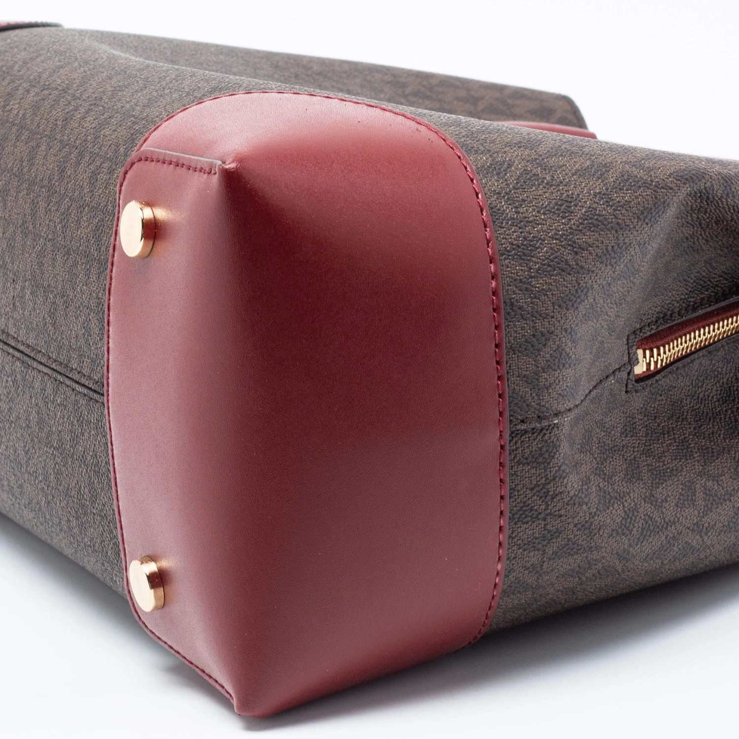 Michael Kors Brown Signature Coated Canvas And Leather Mercer Gallery Satchel For Women - Image 14