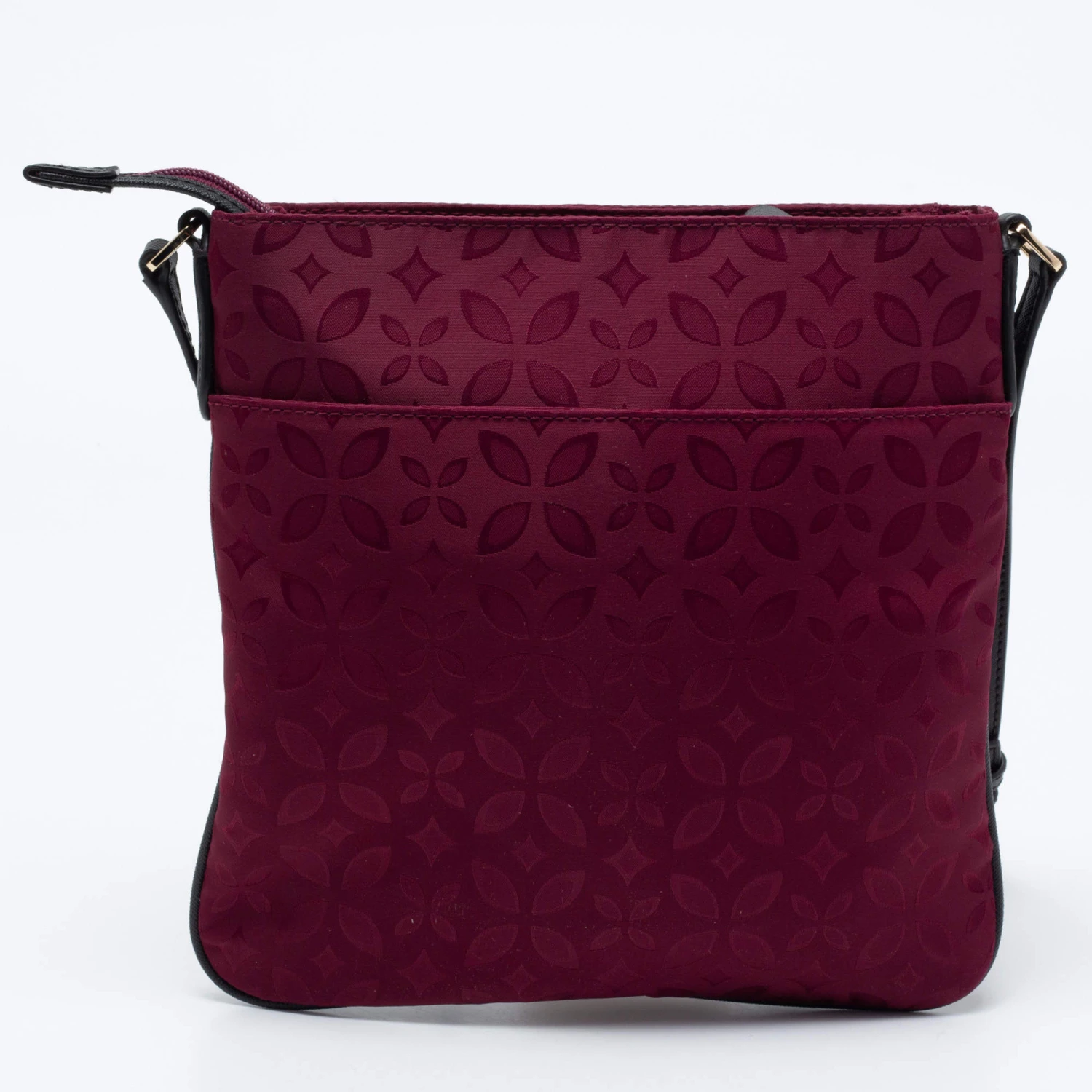 Michael Kors Plum Floral Nylon Large Kelsey Messenger Bag For Women - Image 4