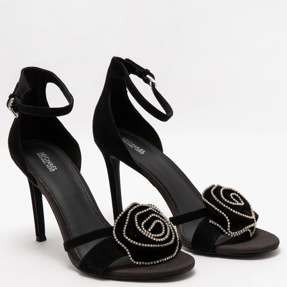 Michael Kors Black Suede Ankle Strap Sandals Size EU 39 For Women - Image 2