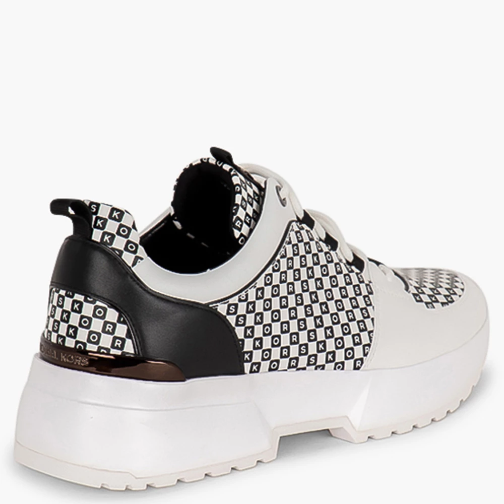 Michael Kors White Leather Cosmo Trainer Sneakers Size EU 38.5 For Women - Image 4