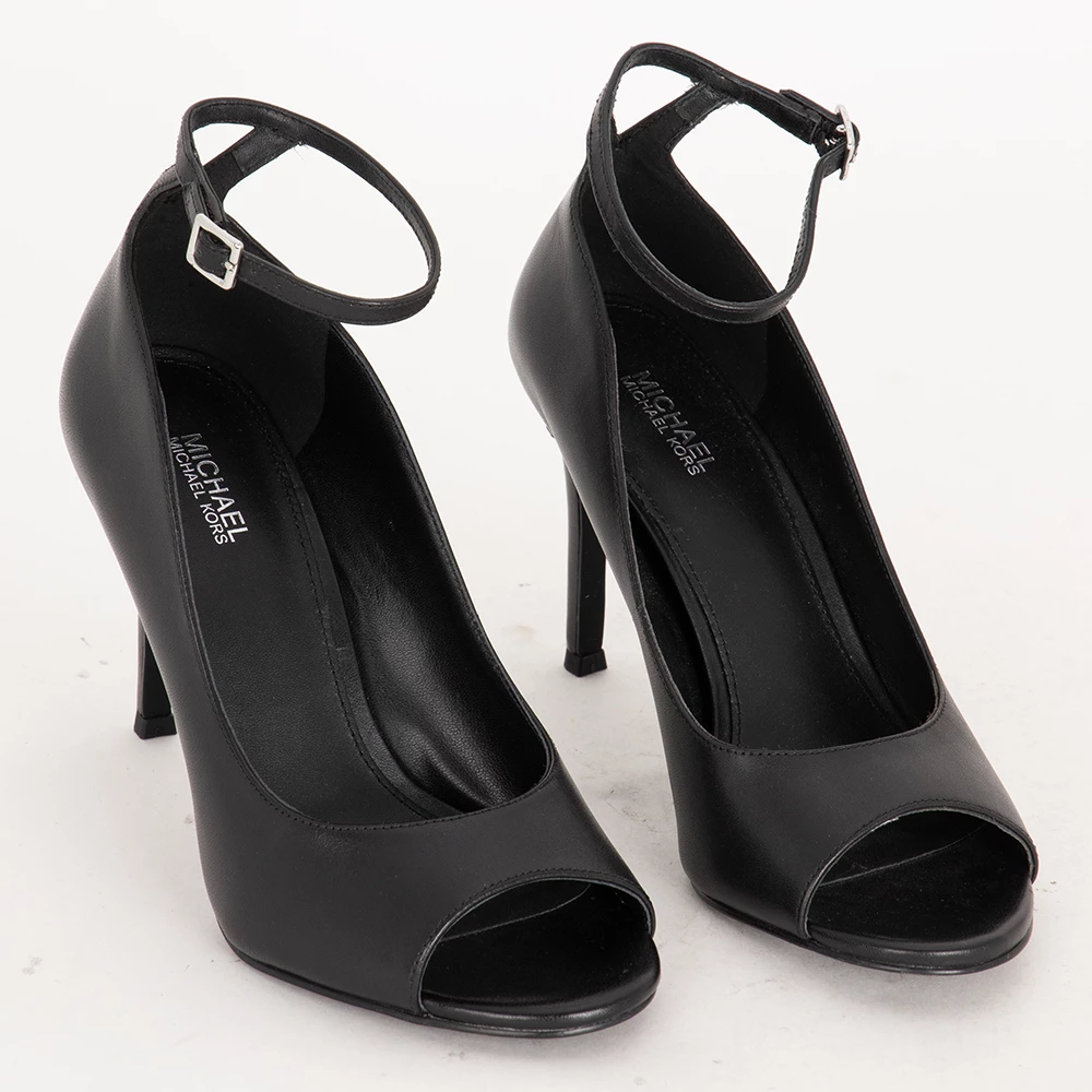 Michael Kors Black Leather Danielle Sandals Size EU 40 For Women - Image 2