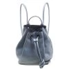 Michael Kors Powder Blue Leather Dalia Drawstring Backpack For Women
