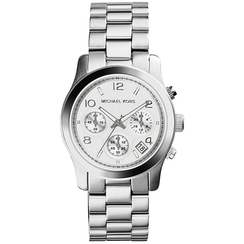 Michael Kors Silver Stainless Steel Runway MK5076 Women's Wristwatch 38MM For Women