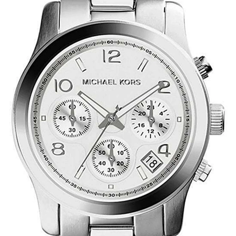 Michael Kors Silver Stainless Steel Runway MK5076 Women's Wristwatch 38MM For Women - Image 2