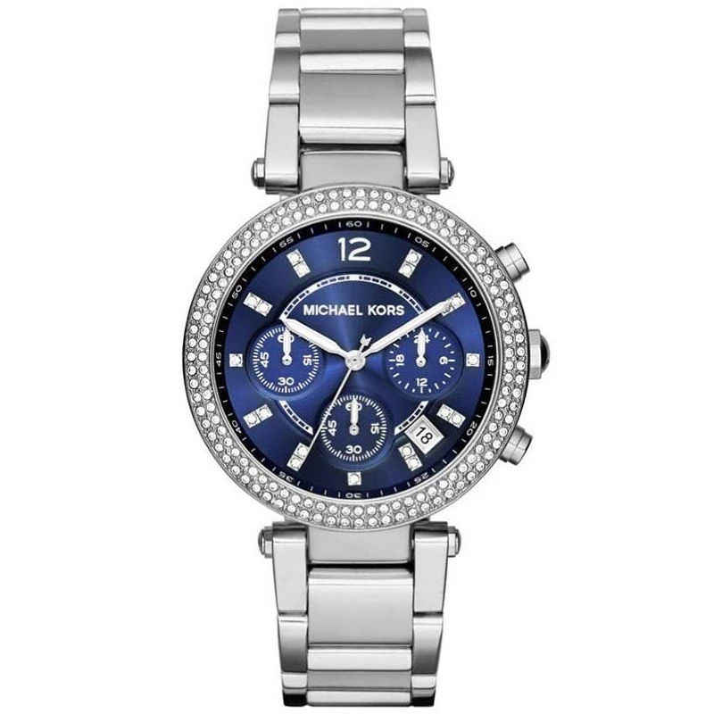 Michael Kors Blue Stainless Steel Parker MK6117 Women's Wristwatch 39MM For Women
