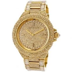 Michael Kors Yellow Gold Plated Steel Camille MK5720 Women's Wristwatch 43MM For Women