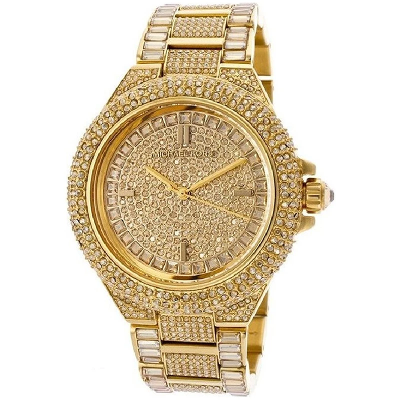 Michael Kors Yellow Gold Plated Steel Camille MK5720 Women's Wristwatch 43MM For Women