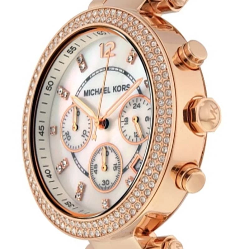 Michael Kors MOP Rose Gold Plated Steel Parker MK5491 Women's Wristwatch 39MM For Women - Image 2