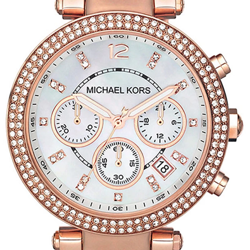 Michael Kors MOP Rose Gold Plated Steel Parker MK5491 Women's Wristwatch 39MM For Women - Image 3