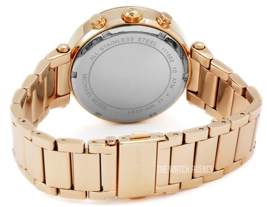 Michael Kors MOP Rose Gold Plated Steel Parker MK5491 Women's Wristwatch 39MM For Women - Image 4