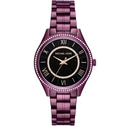 Michael Kors Black Plum Plated Steel Lauryn MK3724 Women's Wristwatch 38MM For Women