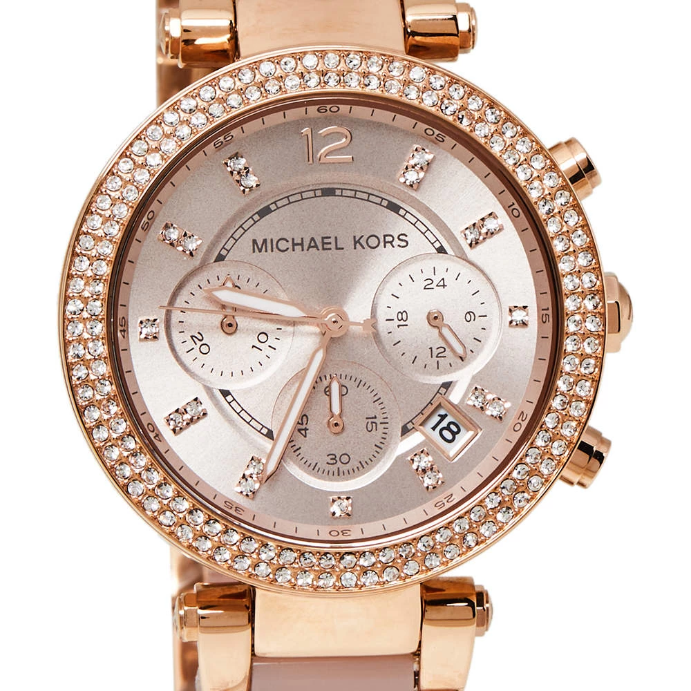 Michael Kors Rose Gold Tone Stainless Steel Parker MK5896 Women's Wristwatch 39 Mm For Women - Image 3