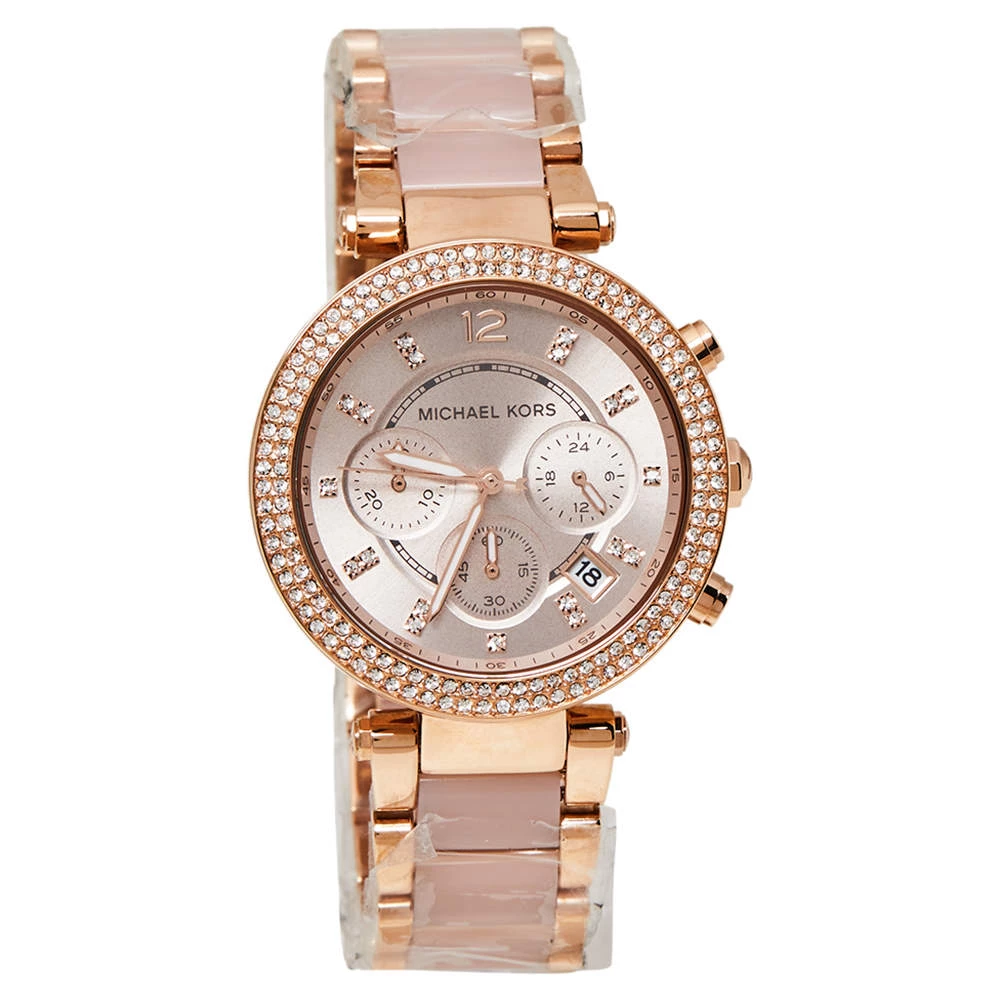 Michael Kors Rose Gold Tone Stainless Steel Parker MK5896 Women's Wristwatch 39 Mm For Women