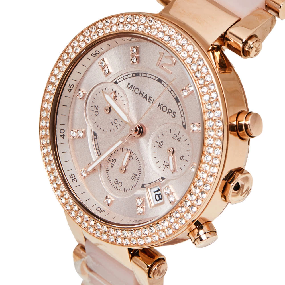 Michael Kors Rose Gold Tone Stainless Steel Parker MK5896 Women's Wristwatch 39 Mm For Women - Image 2