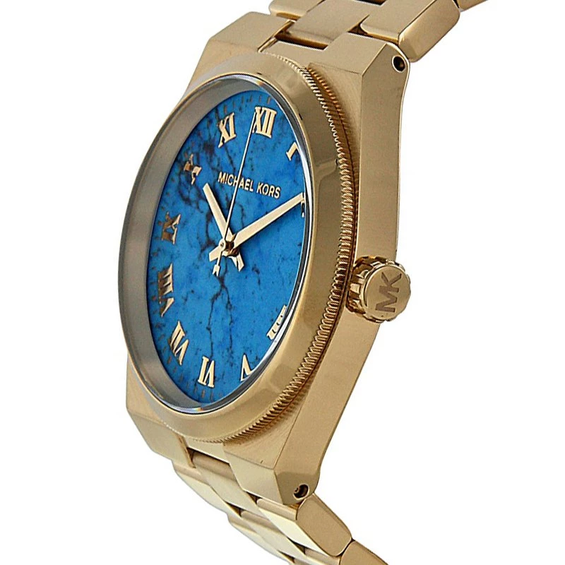 Michael Kors Blue Gold-Plated Stainless Steel Channing MK5894 Women's Wristwatch 38MM For Women - Image 2