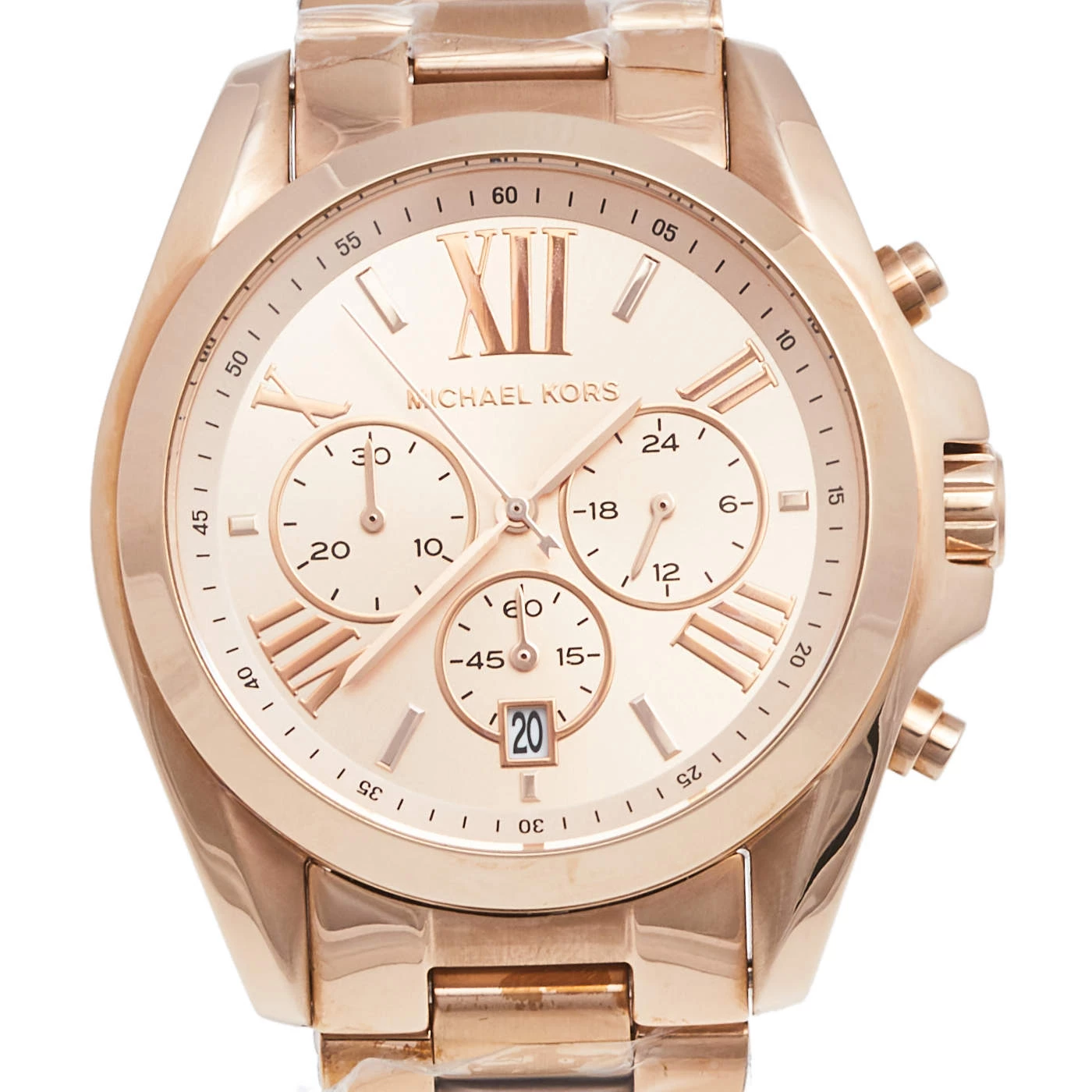 Michael Kors Champagne Rose Gold Plated Stainless Steel Bradshaw MK-5503 Women's Wristwatch 43 Mm For Women - Image 3