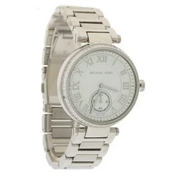 Michael Kors White Stainless Steel Skylar MK5866 Women's Wristwatch 40 MM For Women