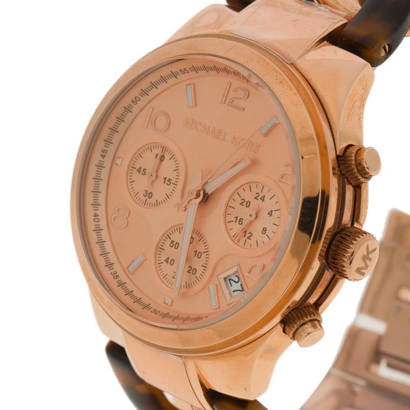 Michael Kors Rose Gold Tone Stainless Steel Runway MK4269 Women's Wristwatch 38MM For Women - Image 2
