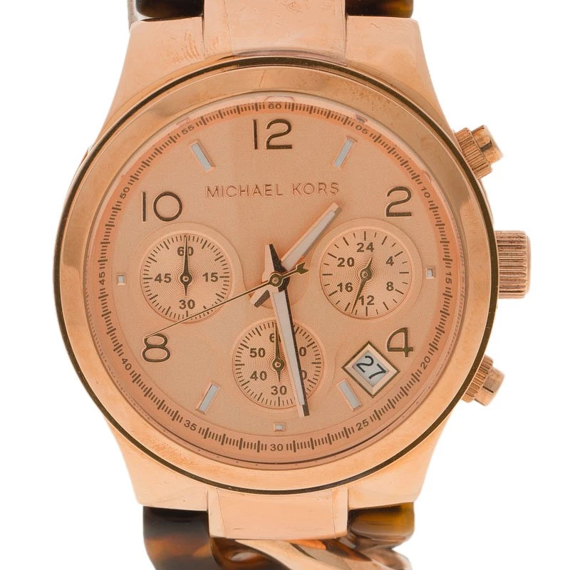 Michael Kors Rose Gold Tone Stainless Steel Runway MK4269 Women's Wristwatch 38MM For Women - Image 3
