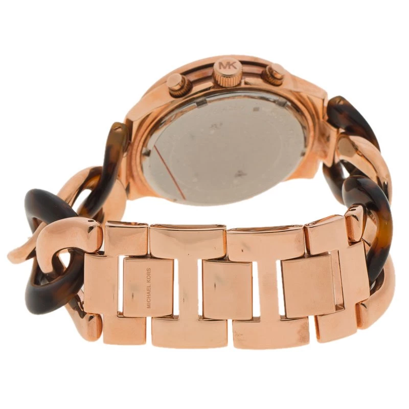 Michael Kors Rose Gold Tone Stainless Steel Runway MK4269 Women's Wristwatch 38MM For Women - Image 5