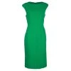 Michael Kors Green Wool Sleeveless Sheath Dress L For Women