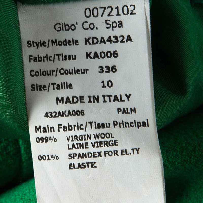 Michael Kors Green Wool Sleeveless Sheath Dress L For Women - Image 6