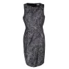 Michael Kors Grey Jacquard Sleeveless Sheath Dress L For Women